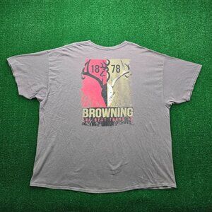 Browning Tshirt Mens 3XL Gray Short Sleeve The‎ Best There Is 1878 Buck Deer